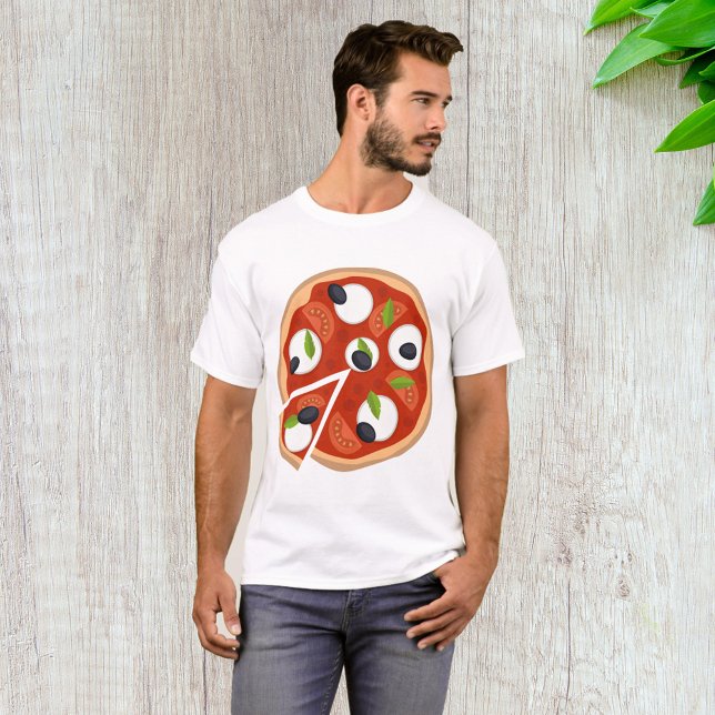 T-shirt Pizza Mozzarella aux Tomates et Basilic (Créateur téléchargé)
