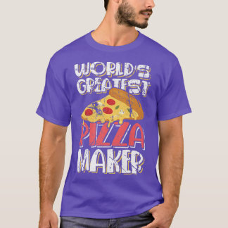 T-shirt Pizza ne ment jamais drôle Pizza Pepperoni tranche