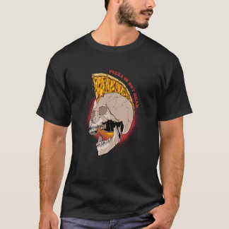 T-shirt Pizza n'est pas mort Mohawk Skull Punk Metalhead P