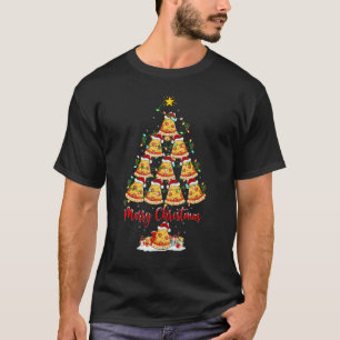 T-shirt Pizza Noël Arbre Lumières Pizza Xmas