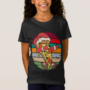 T-Shirt Pizza Noël Dabbing Père Noël Crustmas Noël V