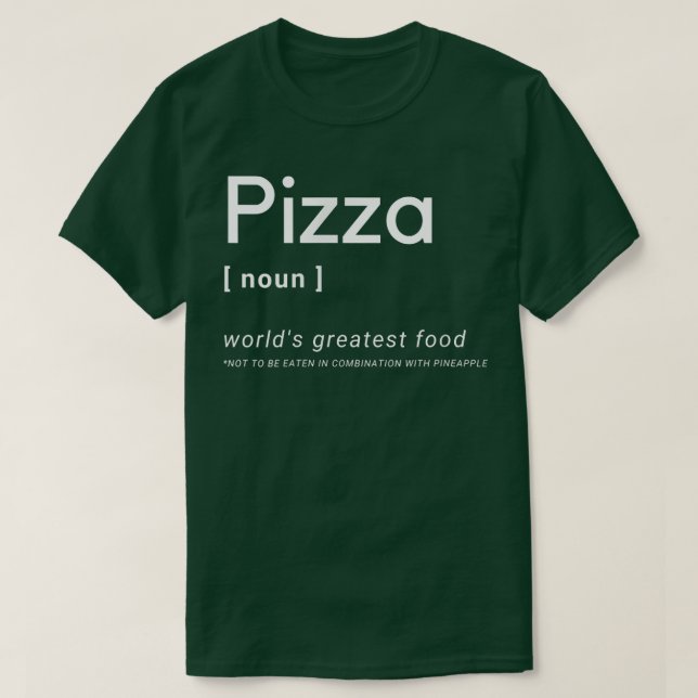 T-shirt Pizza Noun  (Design devant)