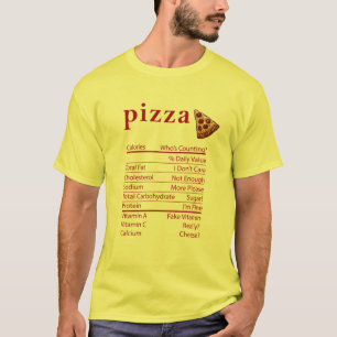 T-shirt Pizza Nutrition Facts Funny Thanksgiving Christmas