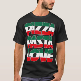 T-shirt Pizza Pasta Love Graphic Design Italian American H