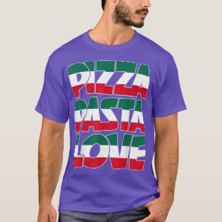 T-shirt Pizza Pasta Love Graphisme Design Italien Américai