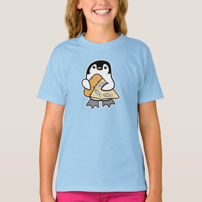 T-shirt Pizza Penguin (Devant)