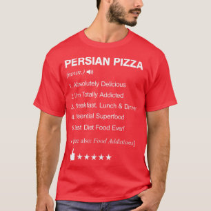 T-shirt Pizza Perse Définition Signifiant Drôle 
