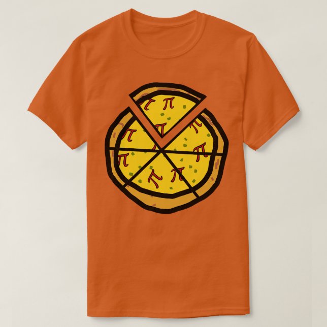 T-shirt Pizza Pi coupé pour les fans de maths affamés (Design devant)
