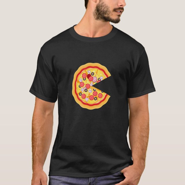 T-shirt Pizza Pie Disparue Slice Correspondant Père Et Fil (Devant)