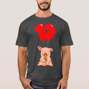 T-shirt Pizza Pig - 17e anniversaire - Jour de ballons pou