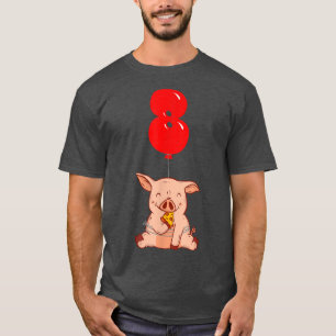 T-shirt Pizza Pig - 8e anniversaire - Enfants Balloon Part