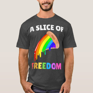 T-shirt Pizza Pizza Arc-En-Ciel Gay pride Drôle