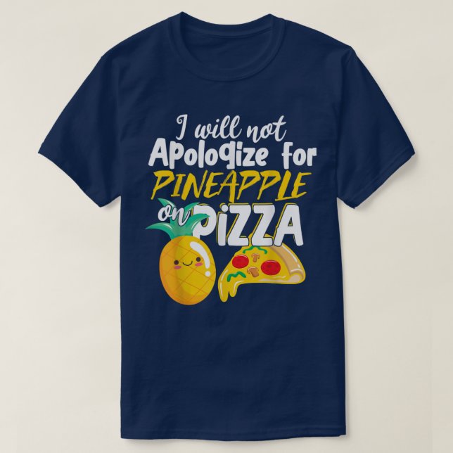 T-shirt Pizza Pizzeria à l'ananas mignon (Design devant)