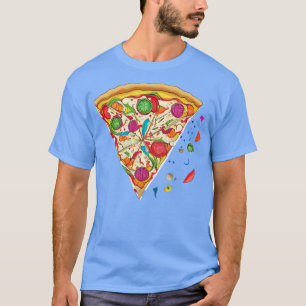 T-shirt Pizza pliée tranche Origami