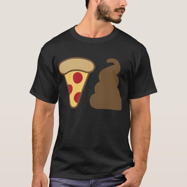 T-shirt Pizza Poop (Devant)