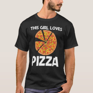 T-shirt Pizza Pour Filles Enfants Pizza Italienne Pizza Sl