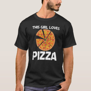 T-shirt Pizza Pour Filles Enfants Pizza Italienne Pizza Sl