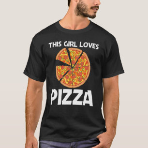 T-shirt Pizza Pour Filles Enfants Pizza Italienne Pizza Sl