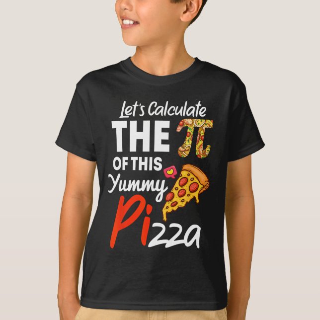 T-shirt Pizza Pun De Jour National Funny Enseignant Math E (Devant)