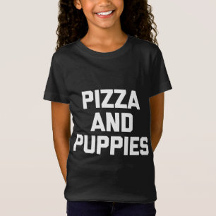 T-Shirt Pizza & Puppies drôle dire chien chiot chiens roma