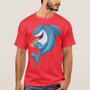T-shirt Pizza requin drôle Requin et pizza Requin mangeant