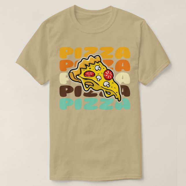 T-shirt Pizza Retro Vintage (Design devant)