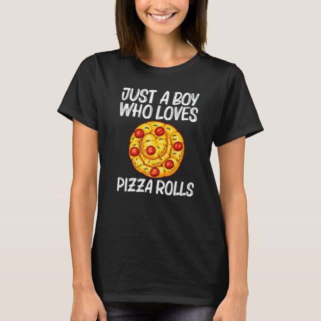 T-shirt Pizza Roll Cute Pour Garçons Pizza Snack (Devant)