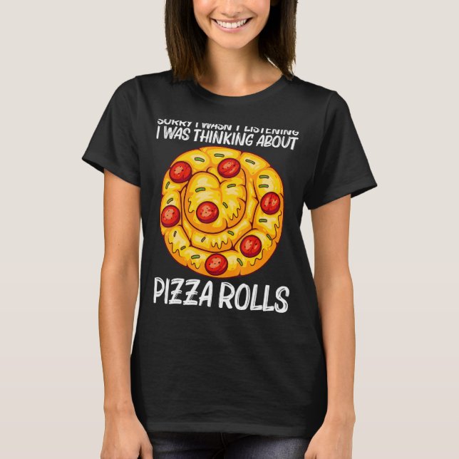 T-shirt Pizza Roll Cute Pour Hommes Femmes Pizza Snack Foo (Devant)