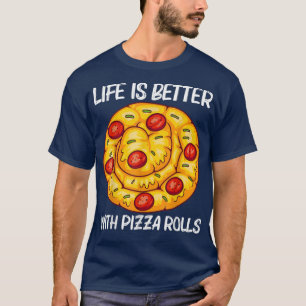T-shirt Pizza Roll Design For Men Women Pizza Snack F