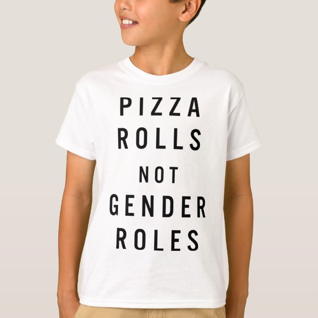 T-shirt Pizza Rolls Non Rôles Sexes LGBT-Q Ally Pride Equ (Devant)