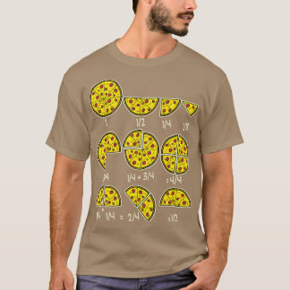 T-shirt Pizza Salami Fractions mathématiques rapides Fract