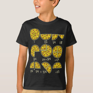 T-shirt Pizza Salami Fractions mathématiques rapides Fract