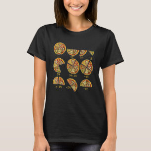 T-shirt Pizza Salami Fractions mathématiques rapides Fract