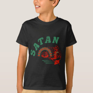 T-shirt Pizza Satan Occult Punk Goth Baphomet Devil Noir