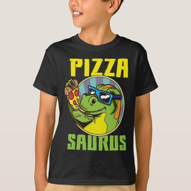 T-shirt Pizza Saurus T-Rex Dinosaur Manger Pizza Pizzasaur (Devant)