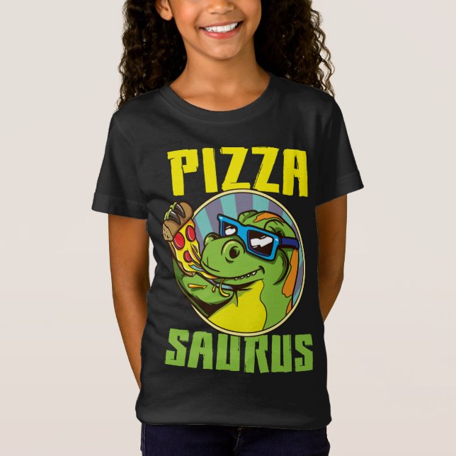 T-Shirt Pizza Saurus T-Rex Dinosaur Manger Pizza Pizzasaur (Devant)