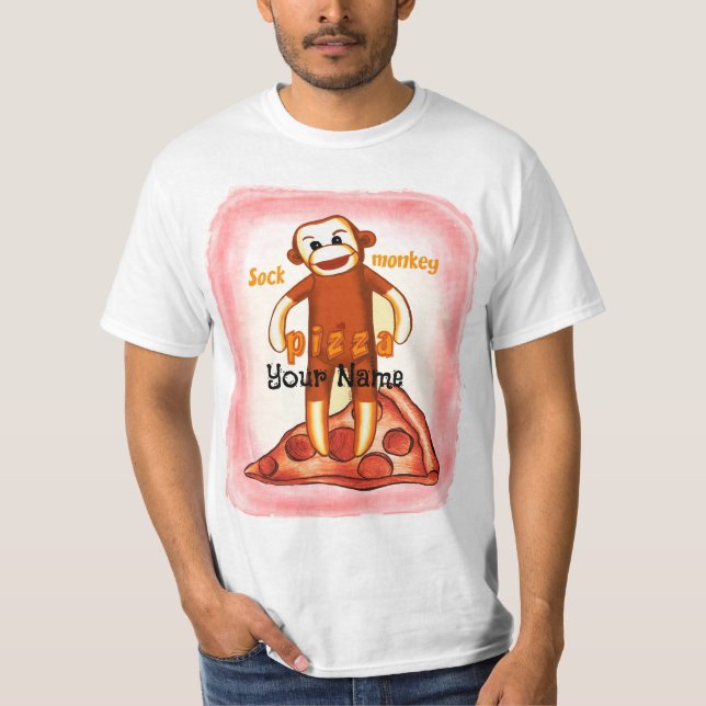 T-shirt Pizza Singe Sock (Devant)