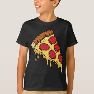 T-shirt Pizza Slice avec Pepperoni et dessin au fromage Il