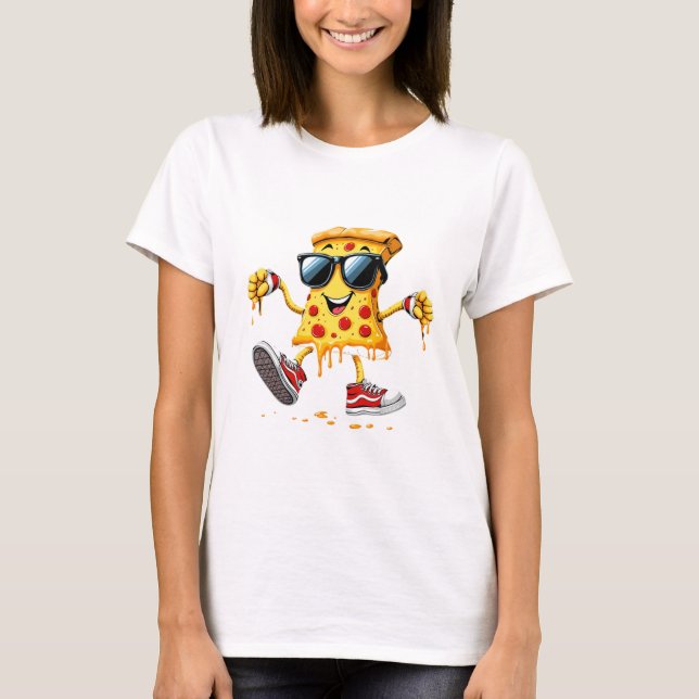 T-shirt Pizza Slice Dabbing (Devant)