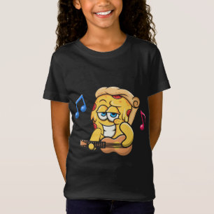 T-Shirt Pizza Slice jouant Guitare, Basse Musique Rock Gui