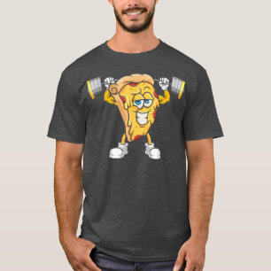 T-shirt Pizza Slice Making Squats, Bodybuilding Fitness Gy