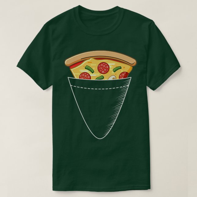 T-shirt Pizza Slice Pocket Tee Cool Italien Nourriture Lov (Design devant)