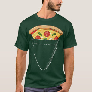 T-shirt Pizza Slice Pocket Tee Cool Italien Nourriture Lov