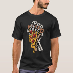 T-shirt Pizza Slice Skull Skeleton Main Halloween Zombie P