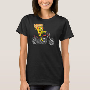 T-shirt Pizza Slice Sur Moto Chopper Motorcycle Vélo