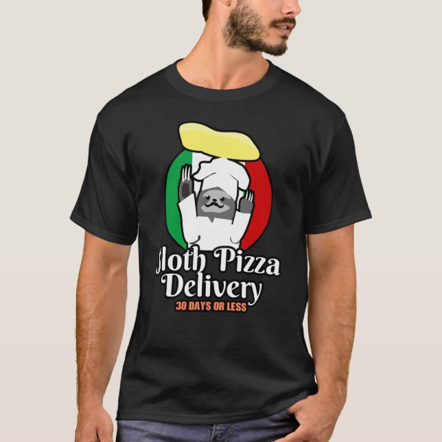T-shirt Pizza Sloth (Devant)