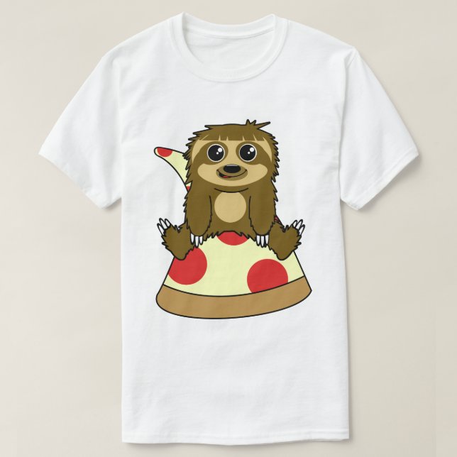 T-shirt Pizza Sloth (Design devant)