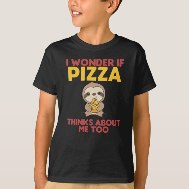 T-shirt Pizza Sloth Pizza Lover Drôle Dire (Devant)