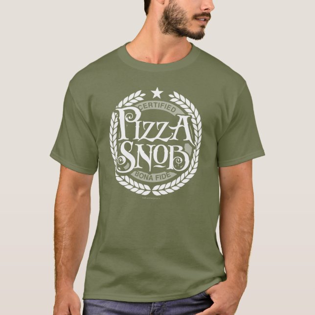 T-shirt Pizza Snob - amusant amateur de pizza (Devant)