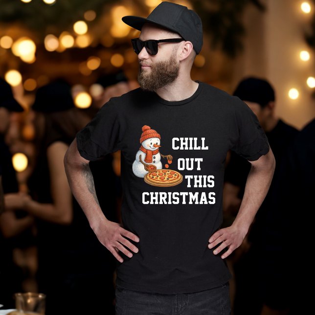 T-shirt Pizza Snowman Noël (Créateur téléchargé)